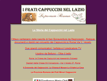Tablet Screenshot of cappuccinilazio.com